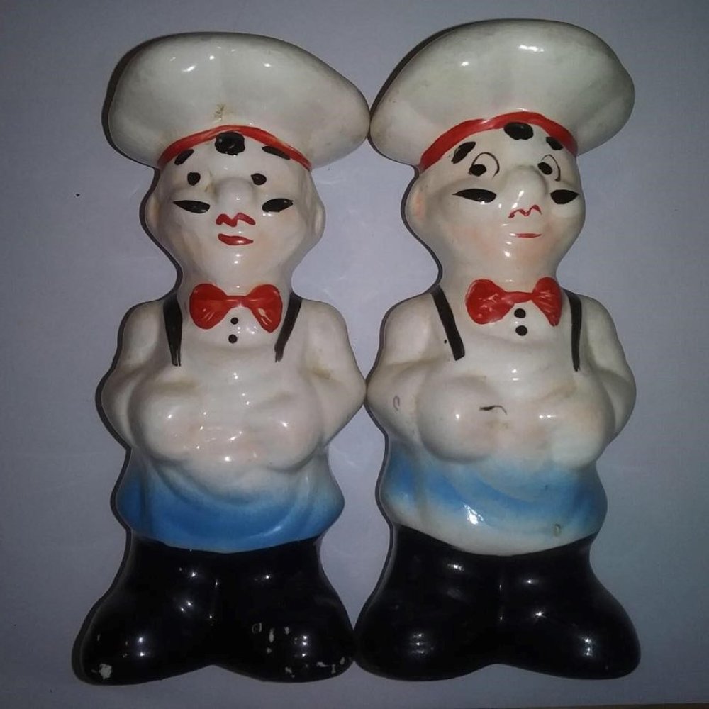#12 Italian Chefs Salt and Pepper Shakers Set